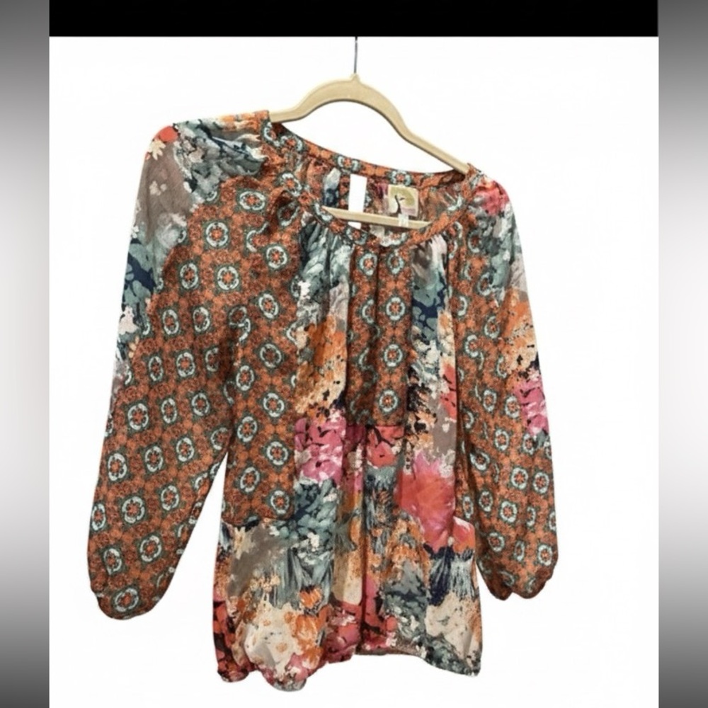 Anthropologie Fig & Flower Bohemian Women’s Tunic sz XL